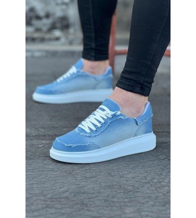 Wagoon WG018 Buz Mavi Kot Kumaş Erkek Casual Ayakkabı Wagoon WG018 Buz Mavi Kot Kumaş Erkek Casual Ayakkabı
