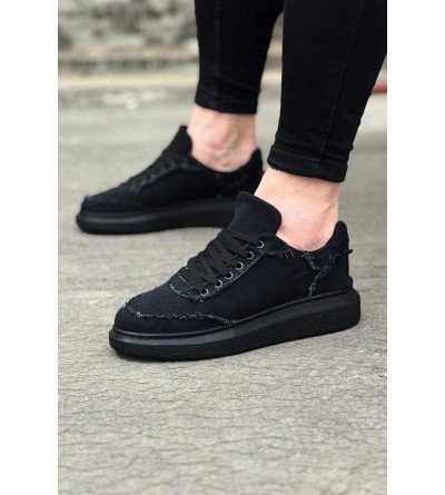 Wagoon WG018 Kömür Kot Kumaş Erkek Casual Ayakkabı Wagoon WG018 Kömür Kot Kumaş Erkek Casual Ayakkabı