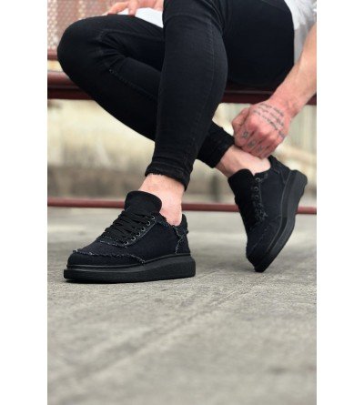 Wagoon WG018 Kömür Kot Kumaş Erkek Casual Ayakkabı Wagoon WG018 Kömür Kot Kumaş Erkek Casual Ayakkabı