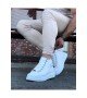 Wagoon WG032 Beyaz Bağcıklı Sneakers Yarım Bilek Bot Wagoon WG032 Beyaz Bağcıklı Sneakers Yarım Bilek Bot
