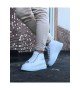 Wagoon WG032 Beyaz Bağcıklı Sneakers Yarım Bilek Bot Wagoon WG032 Beyaz Bağcıklı Sneakers Yarım Bilek Bot