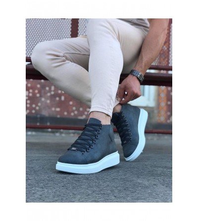 Wagoon WG032 Gri Bağcıklı Sneakers Yarım Bilek Bot Wagoon WG032 Gri Bağcıklı Sneakers Yarım Bilek Bot