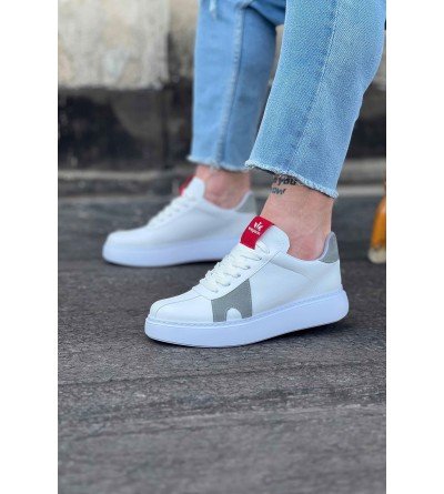 Wagoon WG040 Beyaz Gri Erkek Casual Ayakkabı Wagoon WG040 Beyaz Gri Erkek Casual Ayakkabı