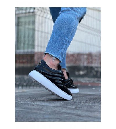 Wagoon WG094 Siyah Rugan Erkek Casual Ayakkabı Wagoon WG094 Siyah Rugan Erkek Casual Ayakkabı
