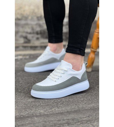 Wagoon WG162 Beyaz Gri Ortopedik Taban Erkek Casual Ayakkabı Wagoon WG162 Beyaz Gri Ortopedik Taban Erkek Casual Ayakkabı