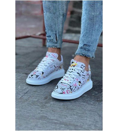 Wagoon WG501 Dergi Desenli Boyalı Erkek Casual Ayakkabı Wagoon WG501 Dergi Desenli Boyalı Erkek Casual Ayakkabı