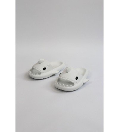 Wagoon  WG500 Köpekbalığı Beyaz Unisex Tam Ortopedik Terlik Shark Slides Cocuk