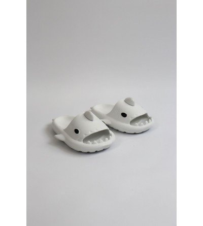 Wagoon  WG500 Köpekbalığı Beyaz Unisex Tam Ortopedik Terlik Shark Slides Cocuk