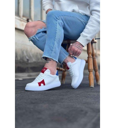 Wagoon WG040 Beyaz Kırmızı Erkek Casual Ayakkabı