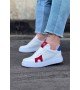 Wagoon WG040 Beyaz Kırmızı Erkek Casual Ayakkabı