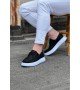 Wagoon WG508 Siyah Cilt Ortopedik Taban Erkek Casual Ayakkabı