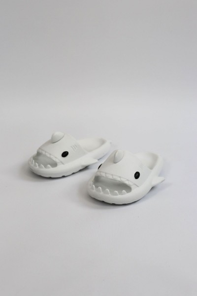 Wagoon  WG500 Köpekbalığı Beyaz Unisex Tam Ortopedik Terlik Shark Slides Cocuk
