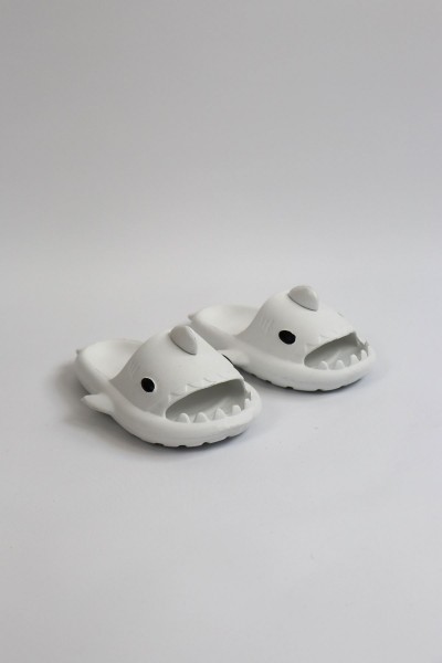 Wagoon  WG500 Köpekbalığı Beyaz Unisex Tam Ortopedik Terlik Shark Slides Cocuk