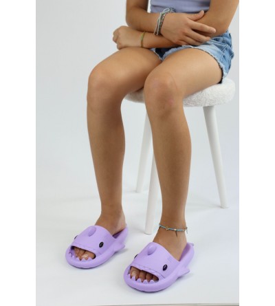 Wagoon  WG500 Köpekbalığı Mor Unisex Tam Ortopedik Terlik Shark Slides
