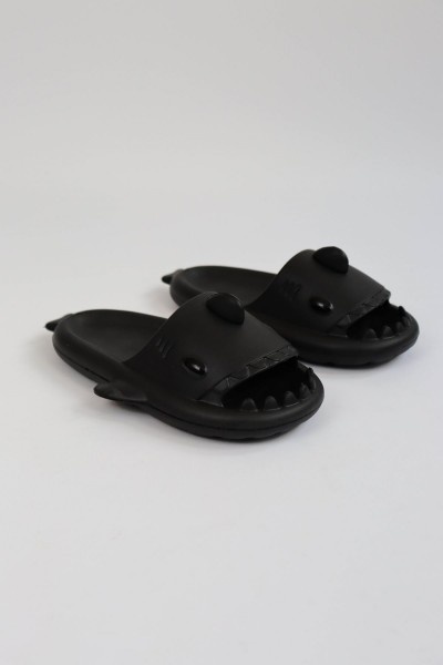 Wagoon  WG500 Köpekbalığı Siyah Unisex Tam Ortopedik Terlik Shark Slides