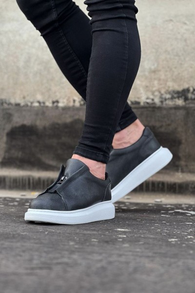 Wagoon WG010 Gri Cilt Erkek Casual Ayakkabı Wagoon WG010 Gri Cilt Erkek Casual Ayakkabı