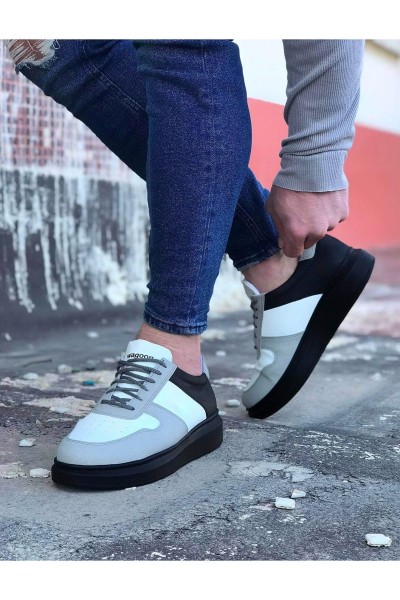 Wagoon WG011 Beyaz Kömür Erkek Casual Ayakkabı Wagoon WG011 Beyaz Kömür Erkek Casual Ayakkabı