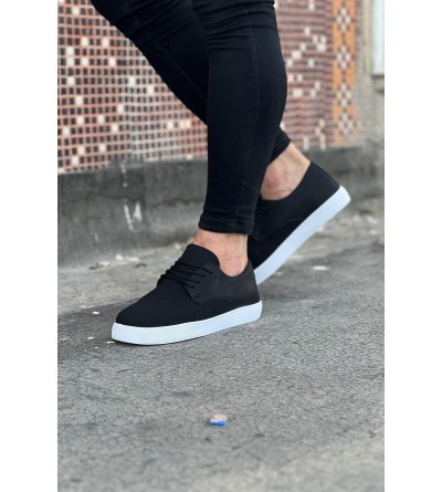 Wagoon WG016 Siyah Triko Erkek Casual Ayakkabı Wagoon WG016 Siyah Triko Erkek Casual Ayakkabı