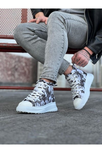 Wagoon WG017 Beyaz Askeri Yarım Bilek Casual Ayakkabı Wagoon WG017 Beyaz Askeri Yarım Bilek Casual Ayakkabı