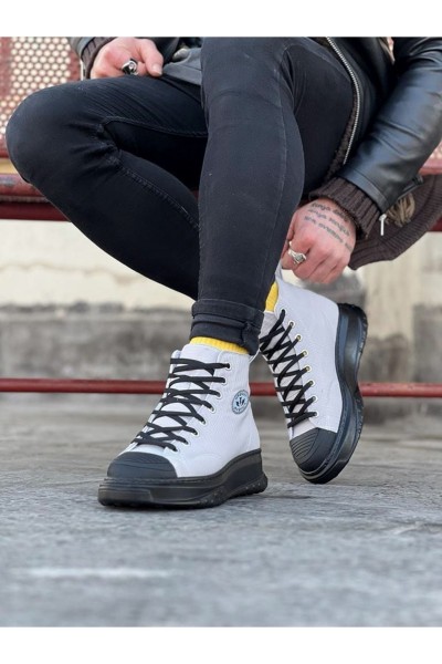 Wagoon WG017 Gri Siyah Erkek Yarım Bilek Casual Ayakkabı Wagoon WG017 Gri Siyah Erkek Yarım Bilek Casual Ayakkabı