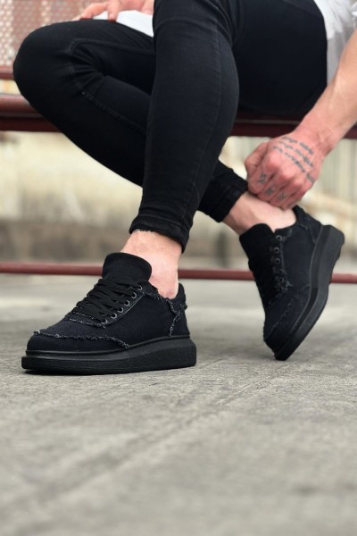 Wagoon WG018 Kömür Kot Kumaş Erkek Casual Ayakkabı Wagoon WG018 Kömür Kot Kumaş Erkek Casual Ayakkabı