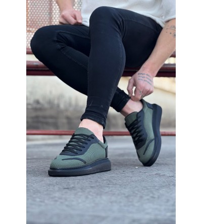 Wagoon WG019 Haki Triko Erkek Casual Ayakkabı