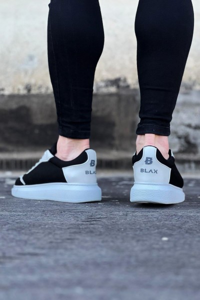 Wagoon WG019 Siyah Beyaz Triko Erkek Casual Ayakkabı Wagoon WG019 Siyah Beyaz Triko Erkek Casual Ayakkabı