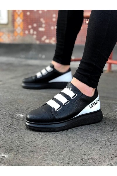 Wagoon WG029 3 Bant Legend Kömür Beyaz Kalın Taban Casual Erkek Ayakkabı Wagoon WG029 3 Bant Legend Kömür Beyaz Kalın Taban Casual Erkek Ayakkabı