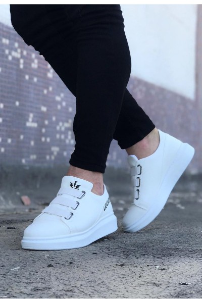 Wagoon WG029 Beyaz Kalın Taban Casual Erkek Ayakkabı Wagoon WG029 Beyaz Kalın Taban Casual Erkek Ayakkabı