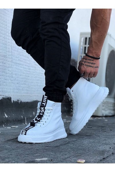 Wagoon WG03 Beyaz Erkek Yarım Bilek Bot Wagoon WG03 Beyaz Erkek Yarım Bilek Bot