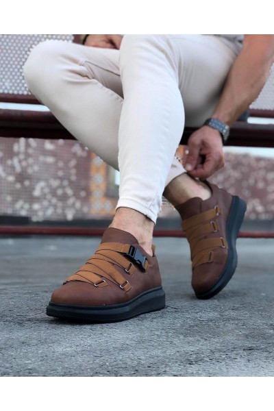 Wagoon WG033 Taba Siyah Erkek Yüksek Taban Ayakkabı Wagoon WG033 Taba Siyah Erkek Yüksek Taban Ayakkabı