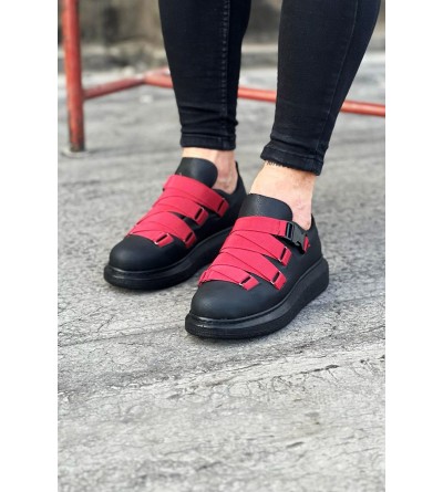 Wagoon WG033 Kömür Kırmızı Erkek Yüksek Taban Ayakkabı Wagoon WG033 Kömür Kırmızı Erkek Yüksek Taban Ayakkabı