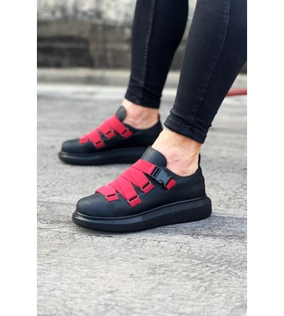 Wagoon WG033 Kömür Kırmızı Erkek Yüksek Taban Ayakkabı Wagoon WG033 Kömür Kırmızı Erkek Yüksek Taban Ayakkabı