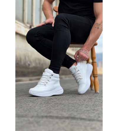 Wagoon WG035 Beyaz Yüksek Taban Yarım Bilek Bot Wagoon WG035 Beyaz Yüksek Taban Yarım Bilek Bot