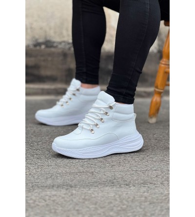 Wagoon WG035 Beyaz Yüksek Taban Yarım Bilek Bot Wagoon WG035 Beyaz Yüksek Taban Yarım Bilek Bot