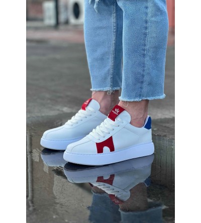 Wagoon WG040 Beyaz Kırmızı Erkek Casual Ayakkabı Wagoon WG040 Beyaz Kırmızı Erkek Casual Ayakkabı