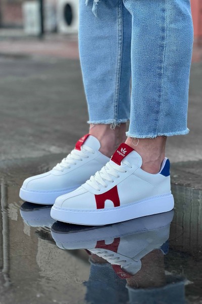 Wagoon WG040 Beyaz Kırmızı Erkek Casual Ayakkabı