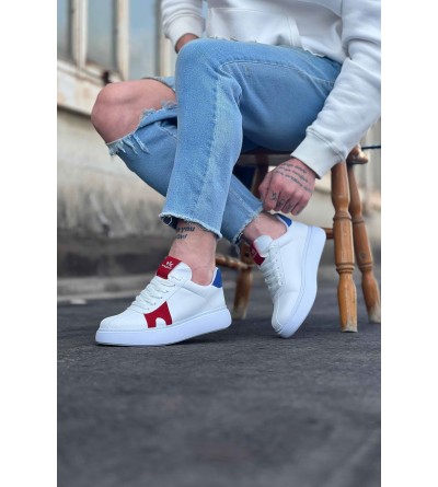 Wagoon WG040 Beyaz Kırmızı Erkek Casual Ayakkabı Wagoon WG040 Beyaz Kırmızı Erkek Casual Ayakkabı