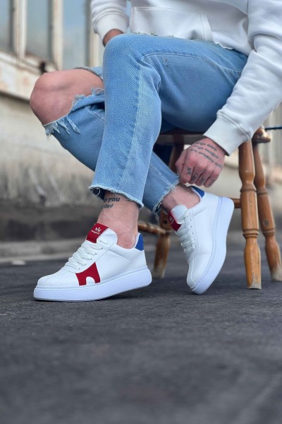 Wagoon WG040 Beyaz Kırmızı Erkek Casual Ayakkabı