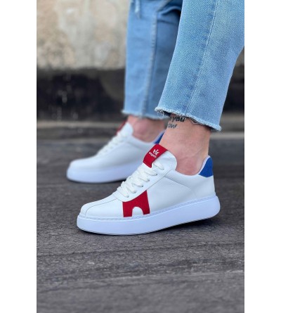 Wagoon WG040 Beyaz Kırmızı Erkek Casual Ayakkabı Wagoon WG040 Beyaz Kırmızı Erkek Casual Ayakkabı