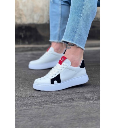 Wagoon WG040 Beyaz Siyah Erkek Casual Ayakkabı