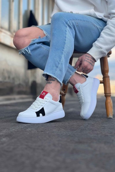 Wagoon WG040 Beyaz Siyah Erkek Casual Ayakkabı