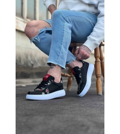 Wagoon WG040 Siyah Kurukafa Erkek Casual Ayakkabı