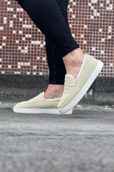 Wagoon WG061 Bej Triko Babet Erkek Casual Ayakkabı
