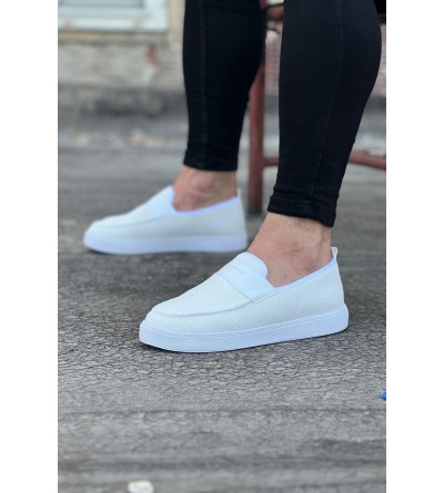 Wagoon WG061 Beyaz Triko Babet Erkek Casual Ayakkabı