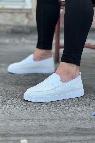 Wagoon WG061 Beyaz Triko Babet Erkek Casual Ayakkabı
