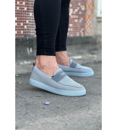 Wagoon WG061 Gri Triko Babet Erkek Casual Ayakkabı