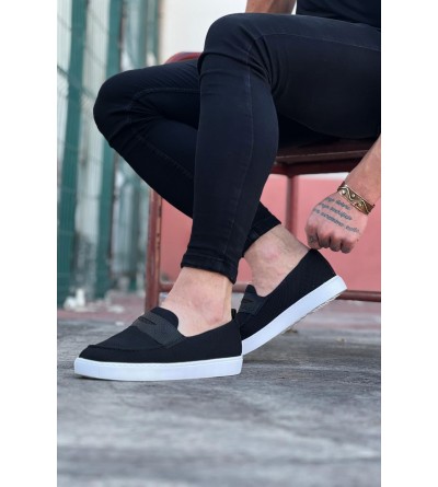 Wagoon WG061 Siyah Triko Babet Erkek Casual Ayakkabı