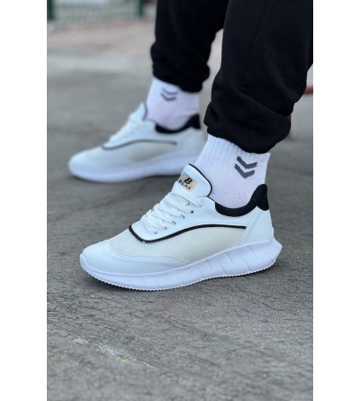 Wagoon WG062 Beyaz Siyah Triko Erkek Spor Ayakkabı Wagoon WG062 Beyaz Siyah Triko Erkek Spor Ayakkabı