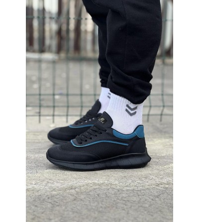 Wagoon WG062 Kömür Mavi Triko Erkek Spor Ayakkabı